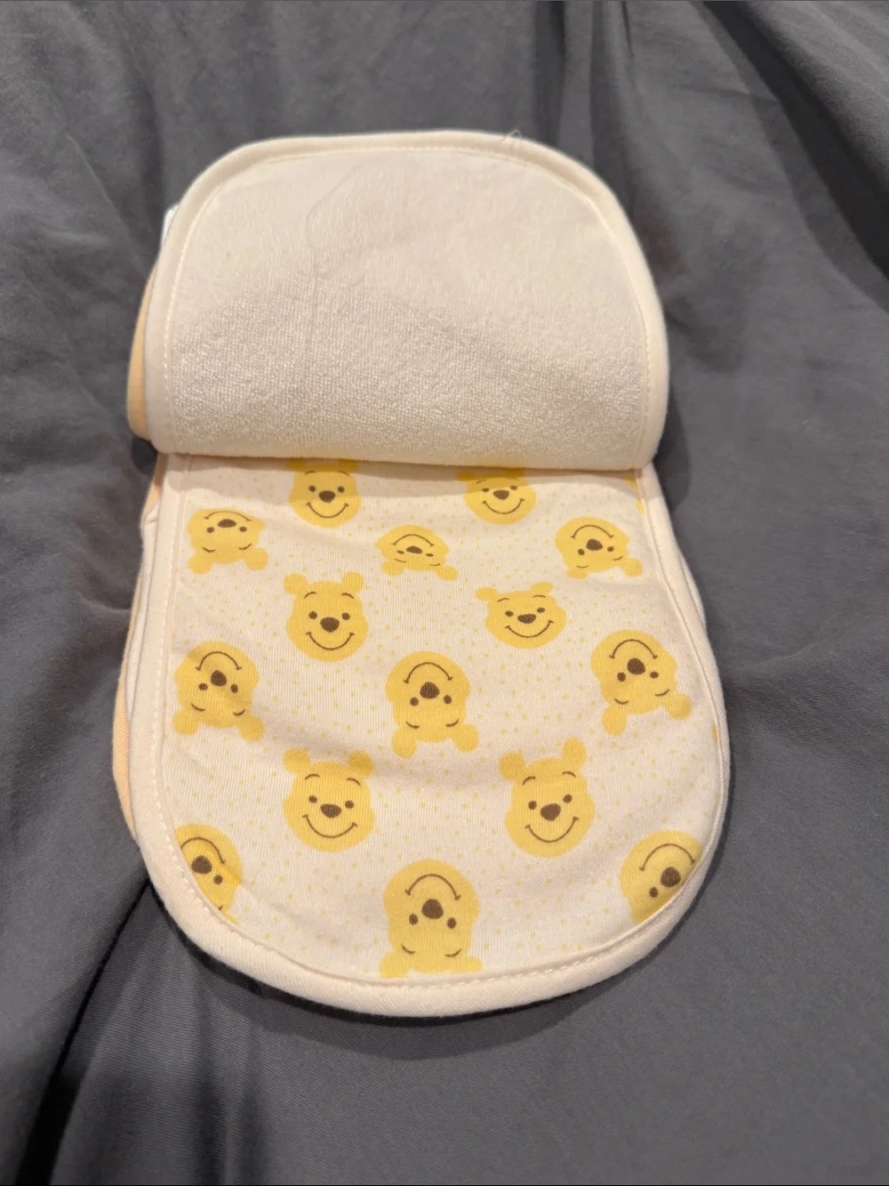 Disney Winnie the Pooh Yellow and Cream Baby Burp Cloths - 3 Pack